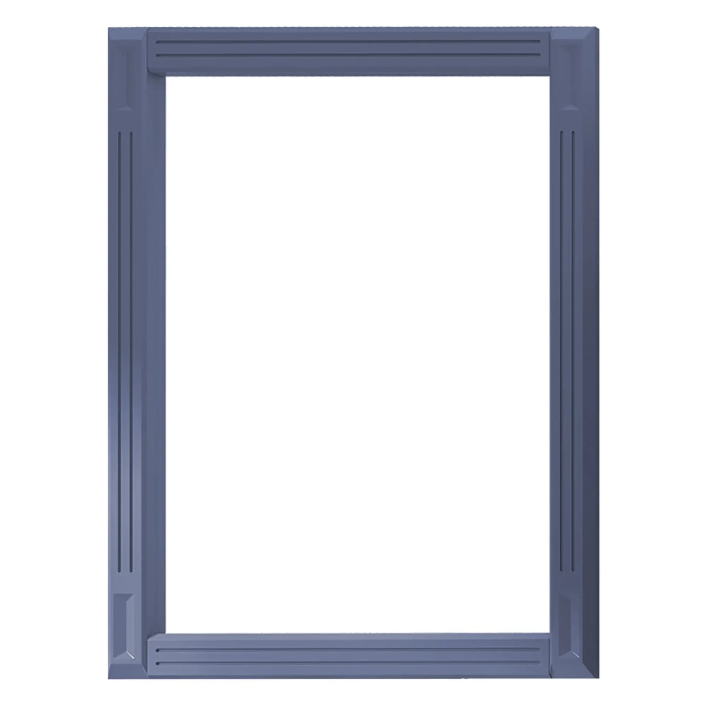 Cristal banyo aynası: Mor renkli, mat lake ahşap çerçeveli, 68 cm x 90 cm ölçülerinde