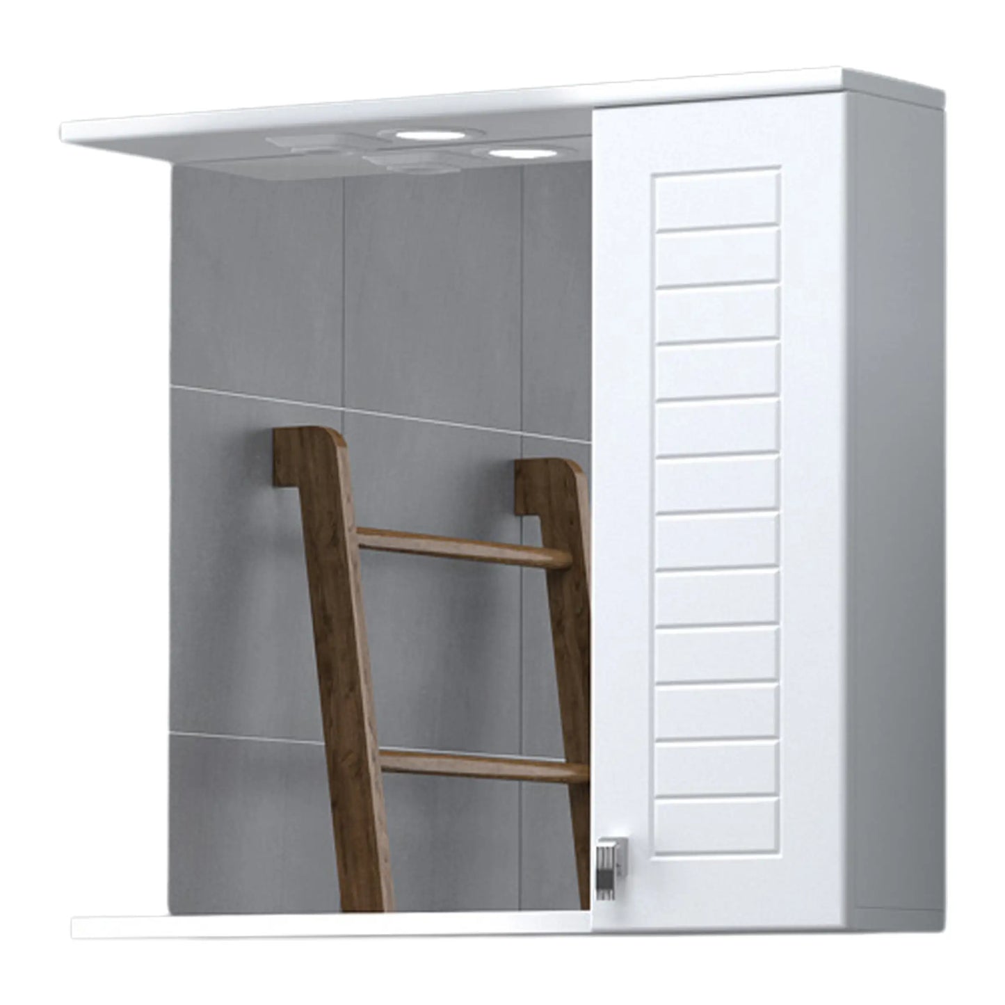 Alder aynalı üst dolap, 65 cm - 80 cm seçenekli, beyaz renkli