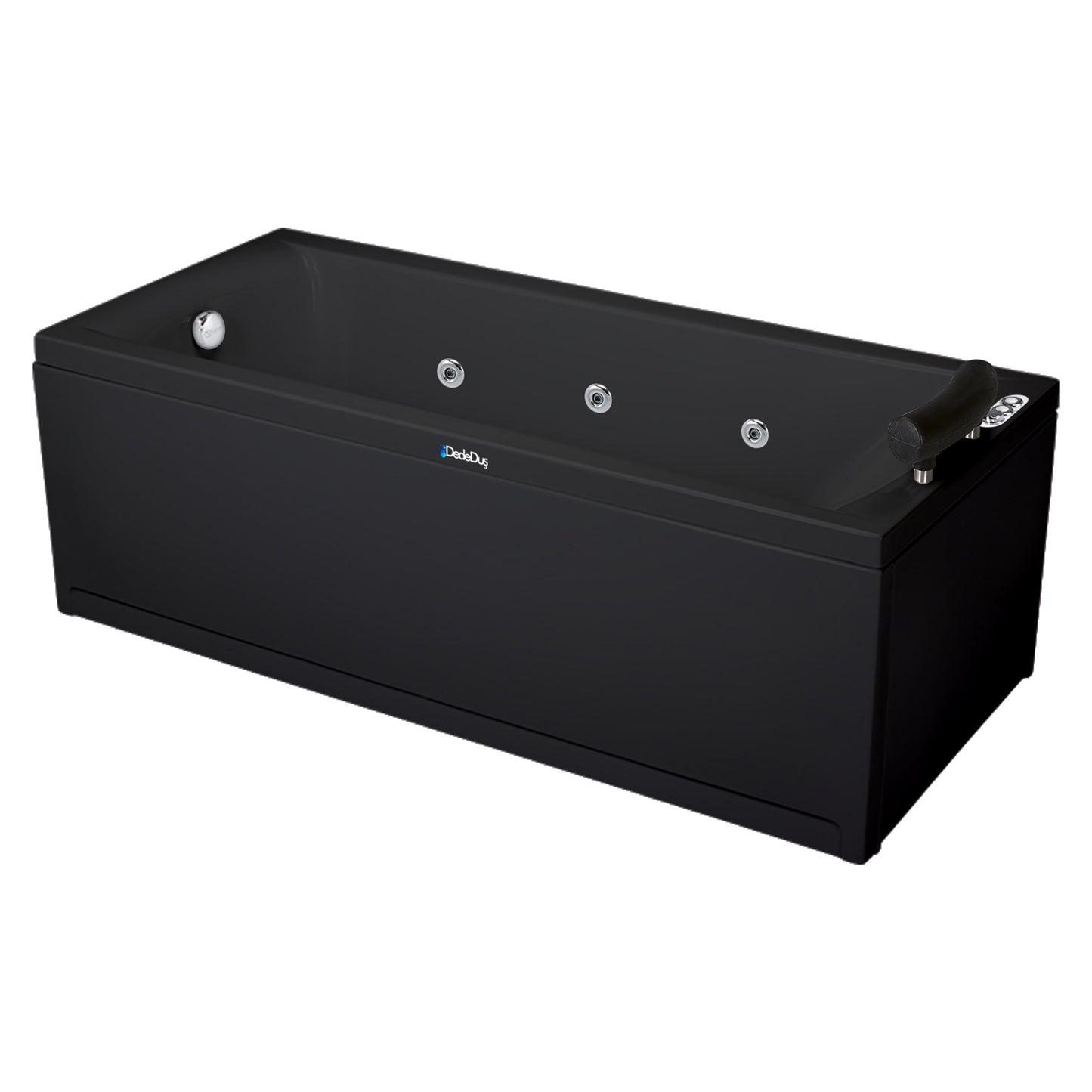 170x75 cm ve 180x80cm, yükseklik: 58 cm, siyah renkli tek kişilik jakuzi, Pro - Kalamış, Dede Duş, Tekirdağ