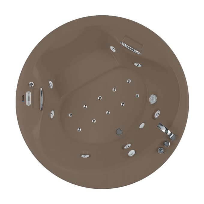 mocha renkli 180 cm çaplı yuvarlak jakuzi PRO-S452 Datça