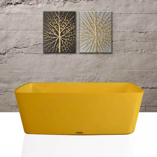sarı renkli klasik küvet 185 x 66 cm Dede Duş Sarıyer