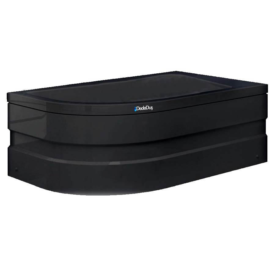 dede duş asimetrik oturmalı siyah jakuzi mod Afyonkarahisar