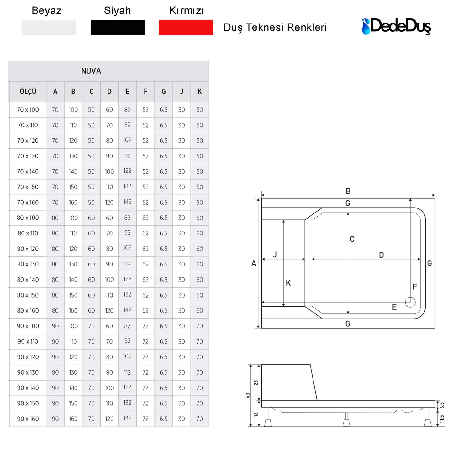 dede duş akrilik dikdörtgen panelli oturmalı duş teknesi ölçüleri mod Sarıyer