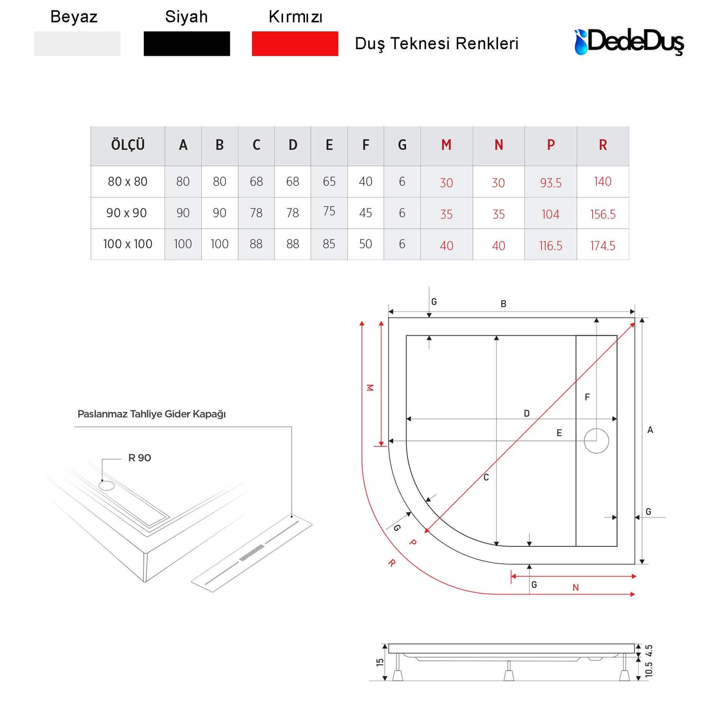 dede duş akrilik oval panelli duş teknesi ölçüleri mod plus Bebek