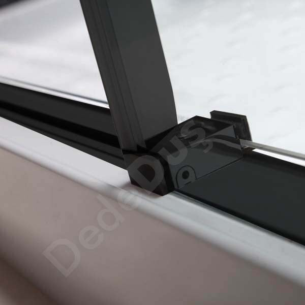 Siyah Paslanmaz Pirinç Sürgülü Duşakabin | Dede Duş | İstanbul