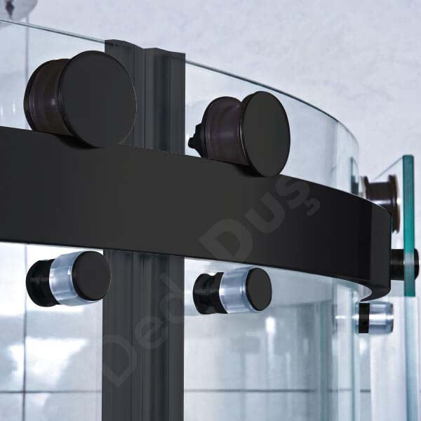 Siyah Paslanmaz Pirinç Sürgülü Duşakabin | Dede Duş | İstanbul