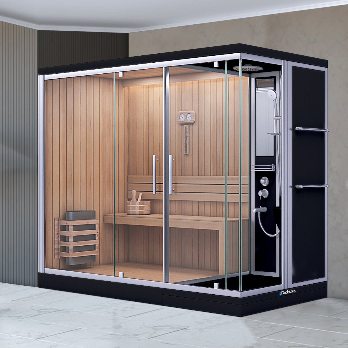 Kompakt Sauna ve Buharlı Compact Duşakabin Mod Dede Duş