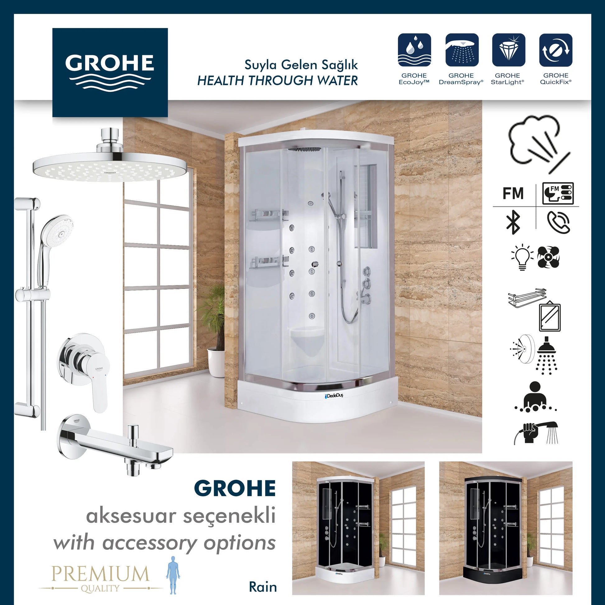 Grohe | Rain Kompakt Duş kabini