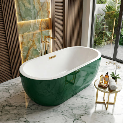 Premium banyo tasarımları için ideal, entegre hidromasaj sistemli ve lüks ayaklı bataryalı King bağımsız jakuzi iç mekan kurgusu.