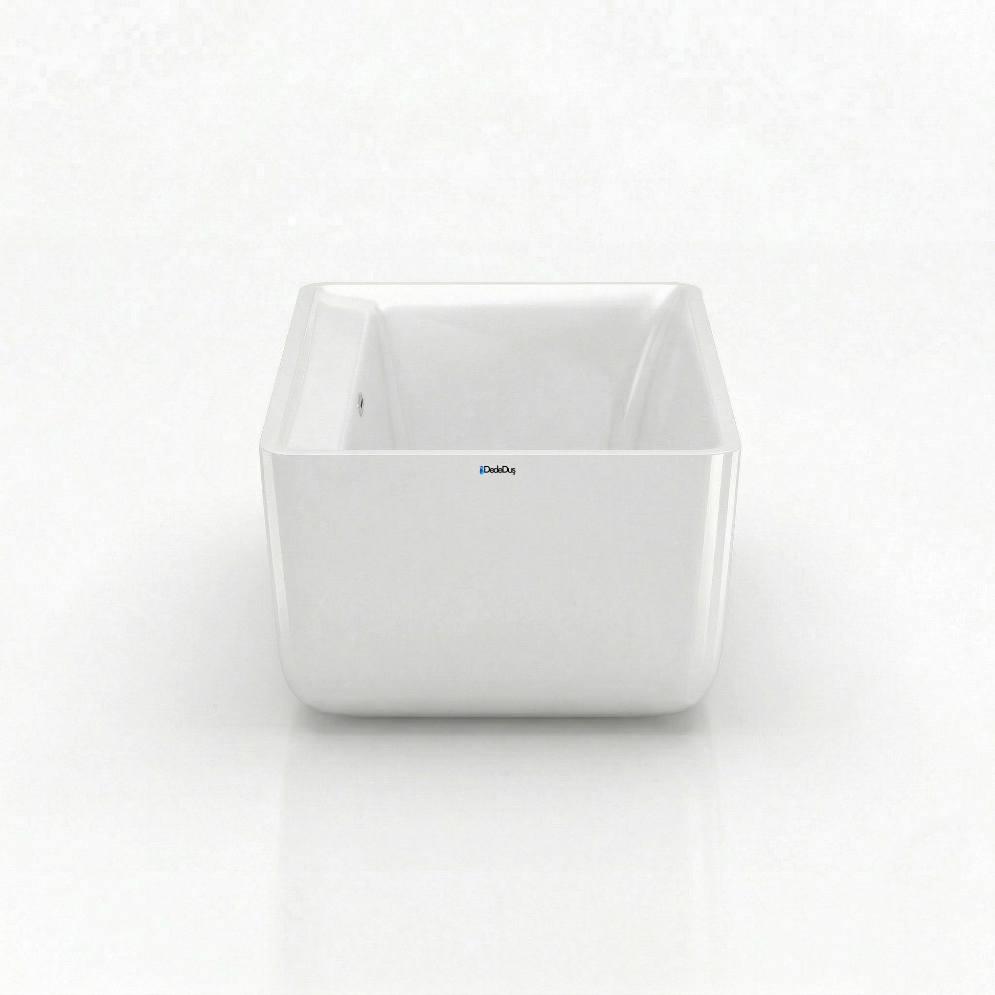 %100 dökme akrilikten üretilmiş, düz ve kesintisiz profiliyle dikkat çeken North freestanding küvetin tam yandan silüeti.