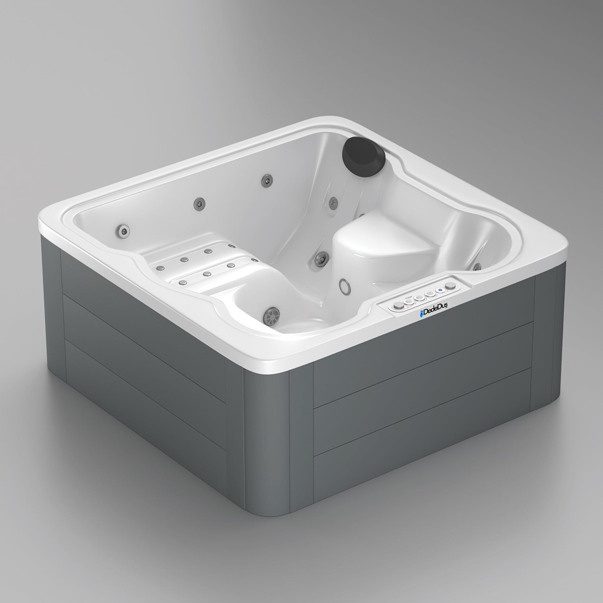 Aria Mini Spa Jakuzi, 178x178 cm - Dede Duş - Shower