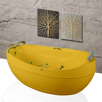 sarı renkli bağımsız küvet 190 x 92 cm Dede Duş Adrasan