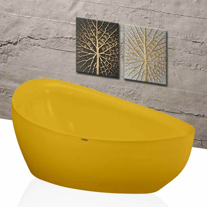 sarı bağımsız küvet 172 x 96 cm Dede Duş İstanbul