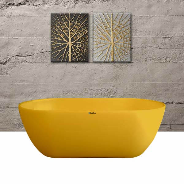 sarı renkli modern küvet 180 x 77cm Dede Duş Florya