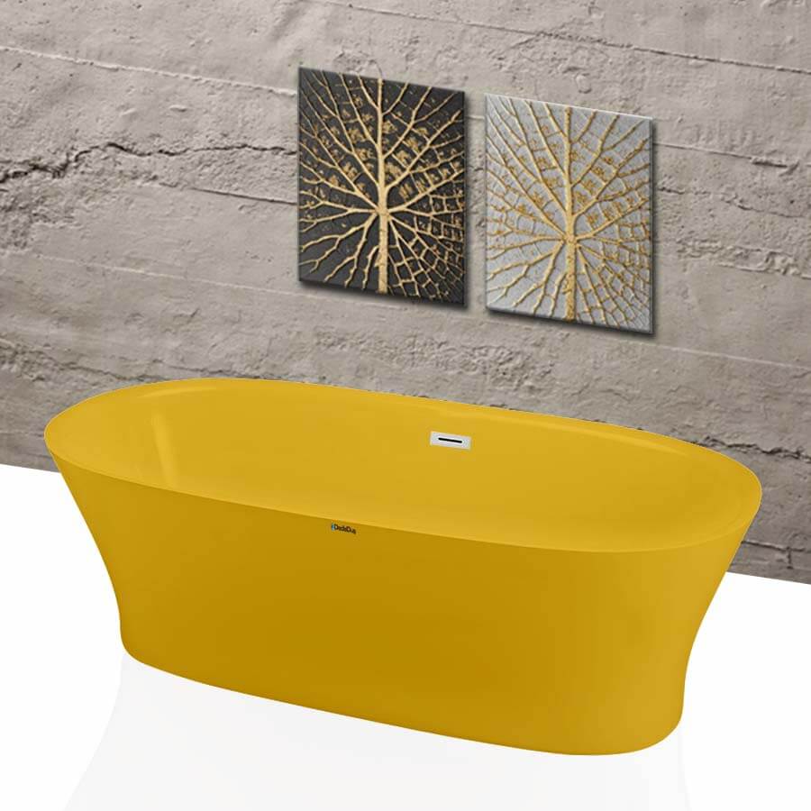 sarı renkli klasik küvet 185 x 88 cm Dede Duş Samsun