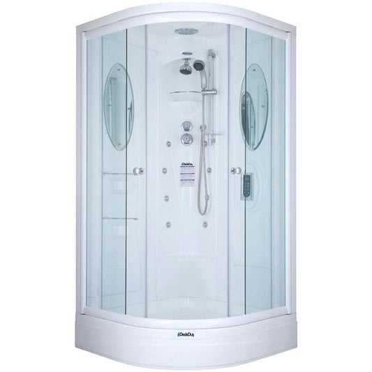 Kompakt duşakabin sauna 100x100 oval powerful dede duş