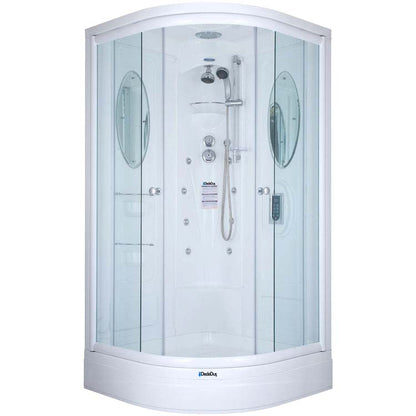 Kompakt duşakabin sauna 100x100 oval powerful dede duş