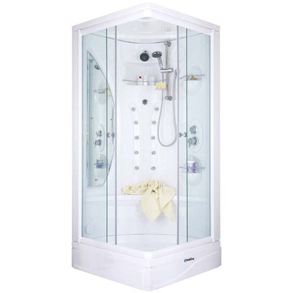 Kompakt duşakabin sauna 90x90 kare powerful dede duş