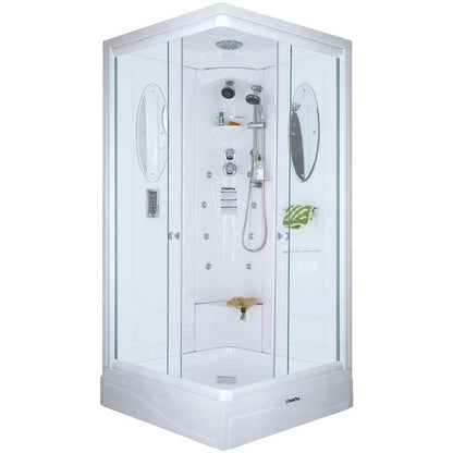 Kompakt duşakabin sauna 100x100 kare powerful dede duş