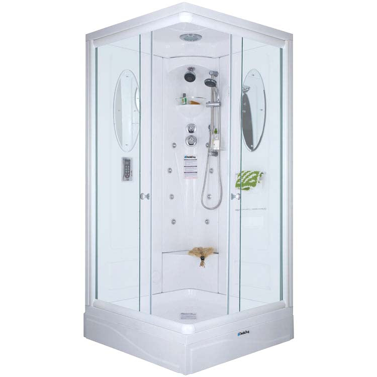 Kompakt duşakabin sauna 100x100 kare powerful dede duş