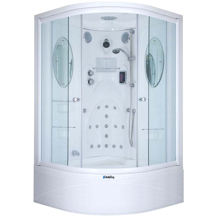 Kompakt jakuzi duşakabin sauna 120x120 oval powerful dede duş