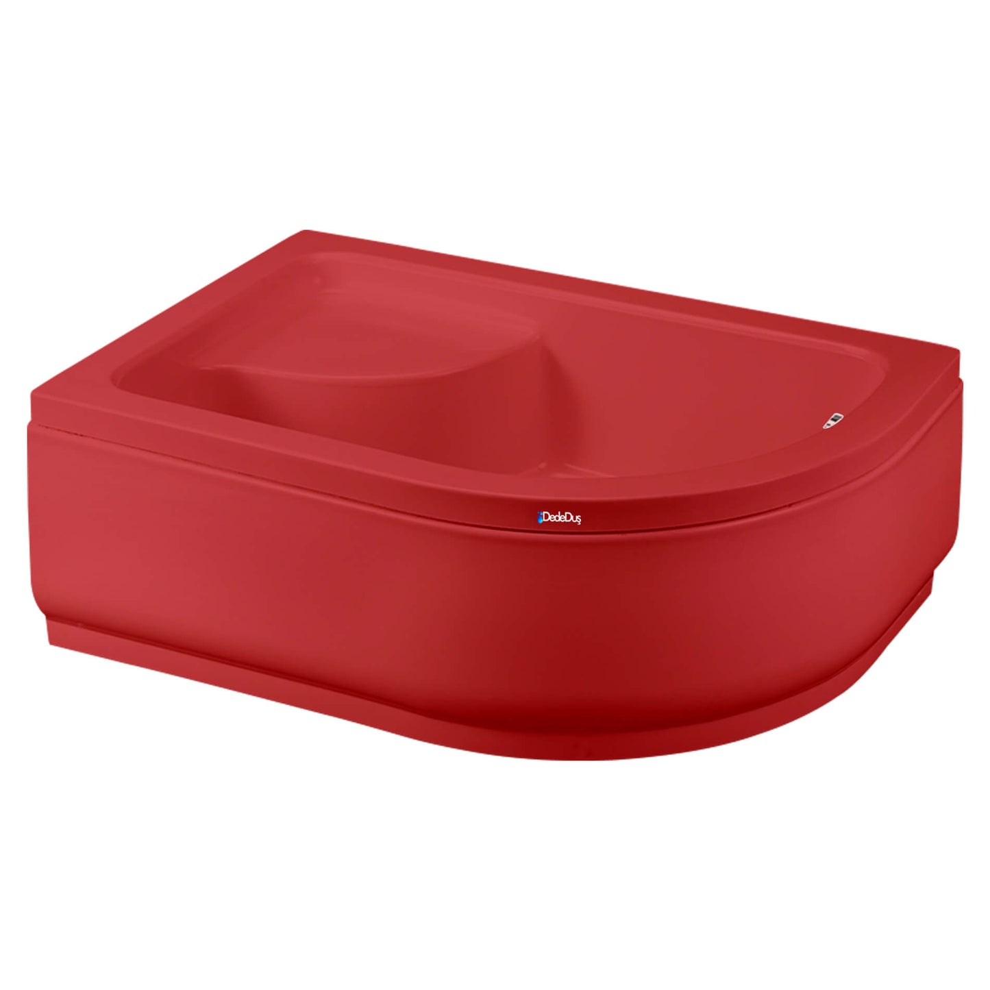 kırmızı renkli Pro Çubuklu, asimetrik oturmalı mini küvet jakuzi, Dede Duş, Sarıyer