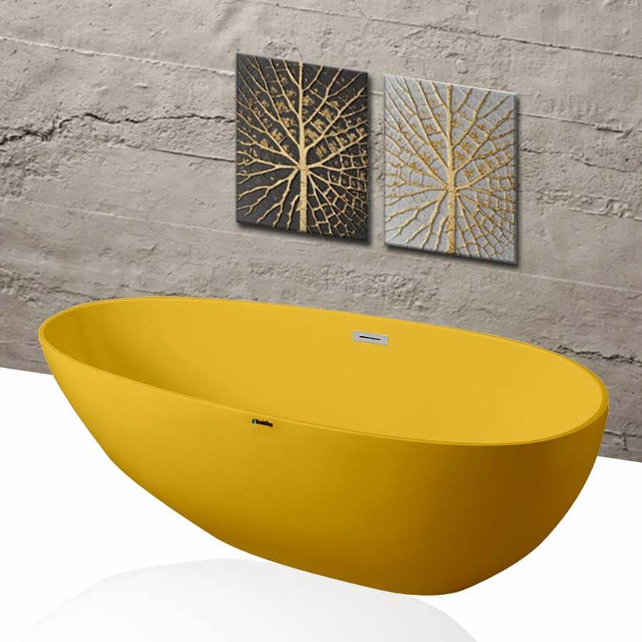 sarı bağımsız küvet 168 x 86 cm Dede Duş İstanbul