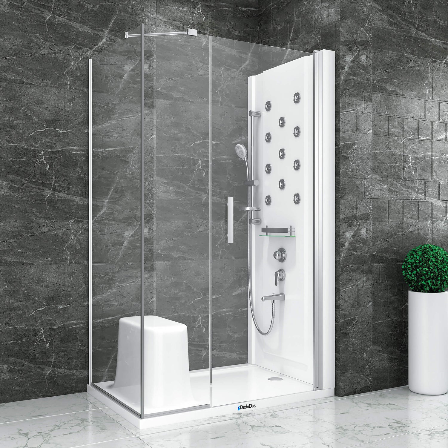 Özel oturmalı duş ünitesi ve kabini, MOD Yeşilköy, Dede Duş, Bakırköy