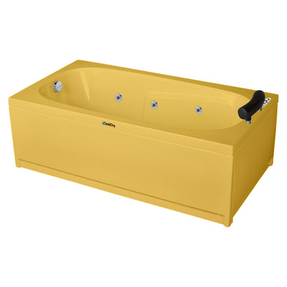 Sarı renkli, 150x80, 165x80 cm ölçülerinde, dikdörtgen panelli küvet jakuzi, PRO Maltepe, Dede Duş, Adatepe, 